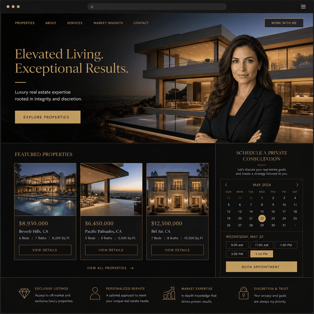 Real estate website example